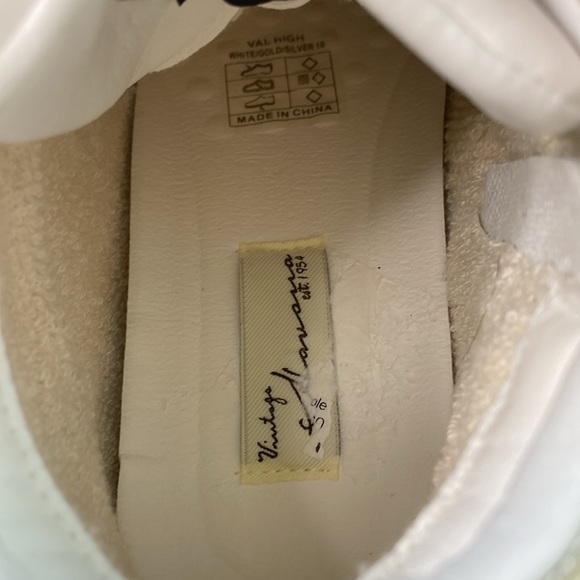 Vintage Havana Val High White/Gold/Silver Glitter High Top Shoes size 7 - Picture 8 of 10